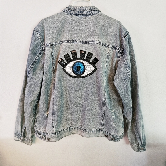 Evil Eye Jean Jacket - Picture 4 of 7